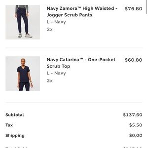 2 - SETS OF NAVY BLUE FIGS SCRUBS zamora/caterina